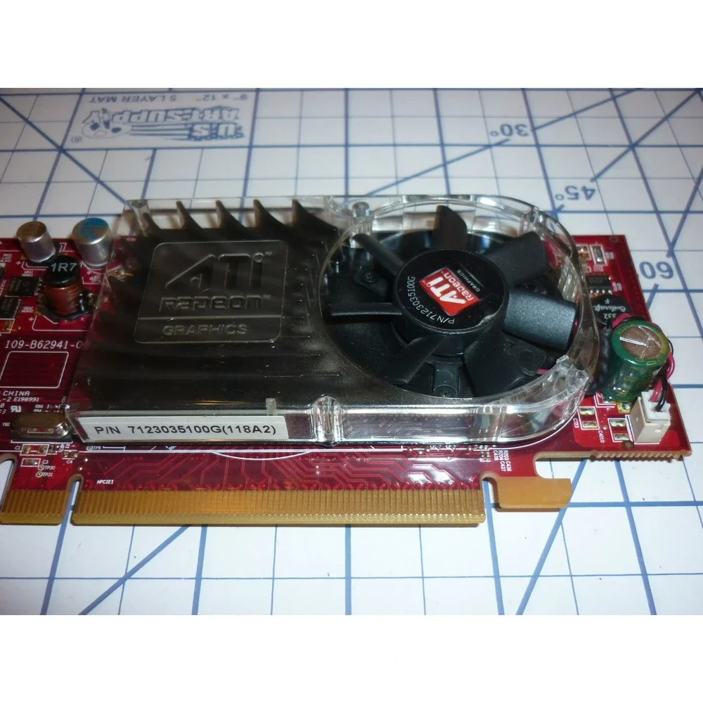 ATI Radeon B629 102B6290200 0Y103D PCI-E Graphics Card DVI DisplayPort Red PCB